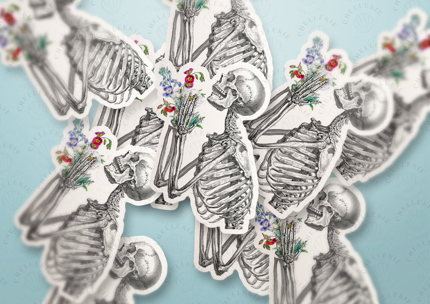 Stop And Smell The Flowers Vinyl Sticker - Chellekie Creations