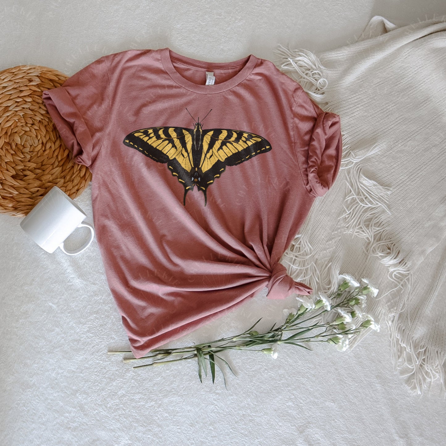 Western Tiger Swallowtail Butterfly T-Shirt - Chellekie Creations