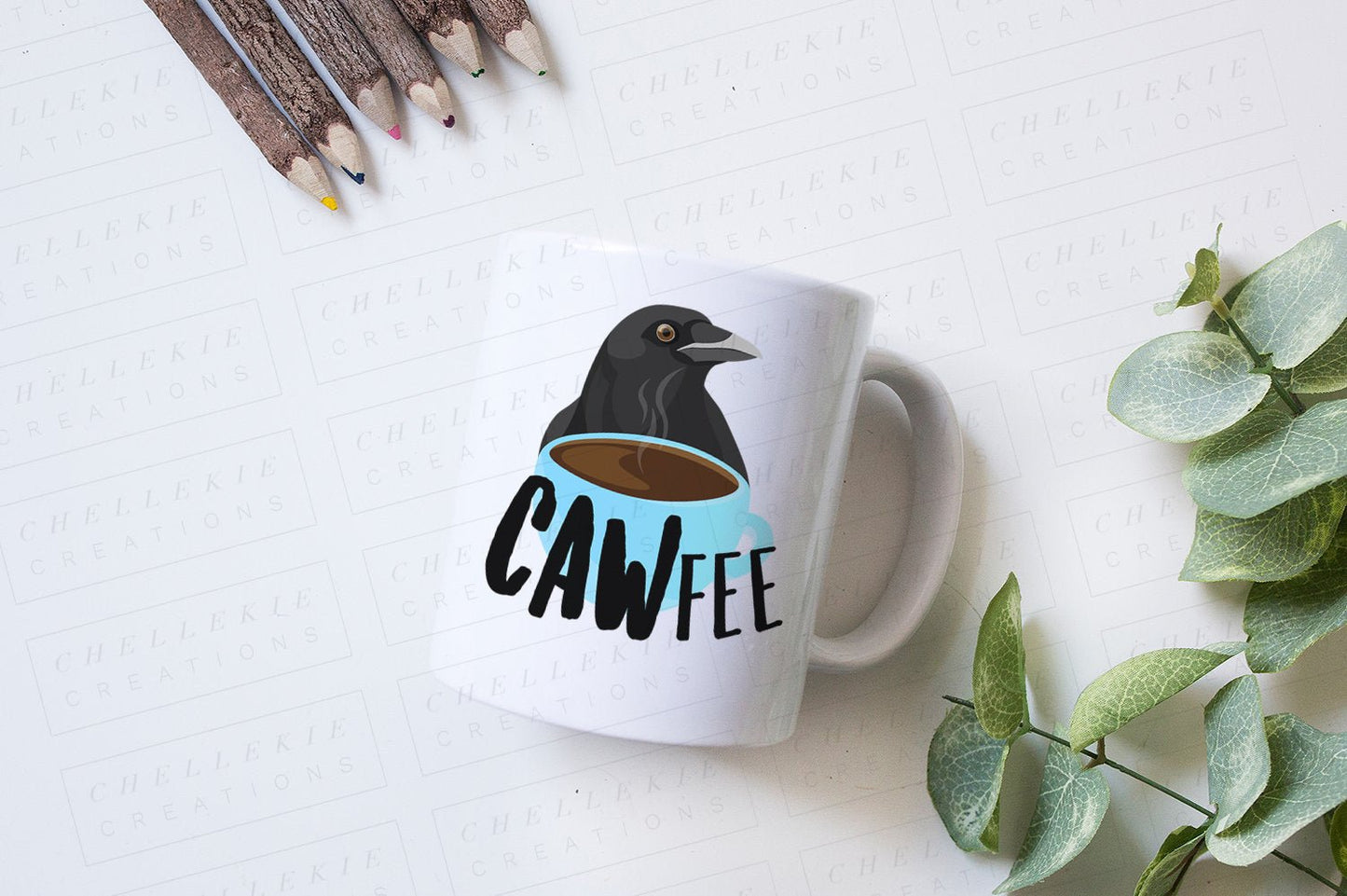 CAW-fee Mug - Chellekie Creations