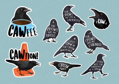 "Crow Away" Vinyl Sticker - Chellekie Creations