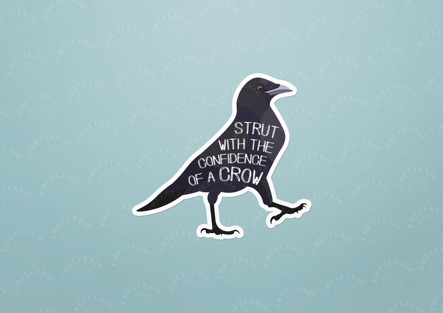 "Crow Friends" Set of 11 Vinyl Stickers - Chellekie Creations