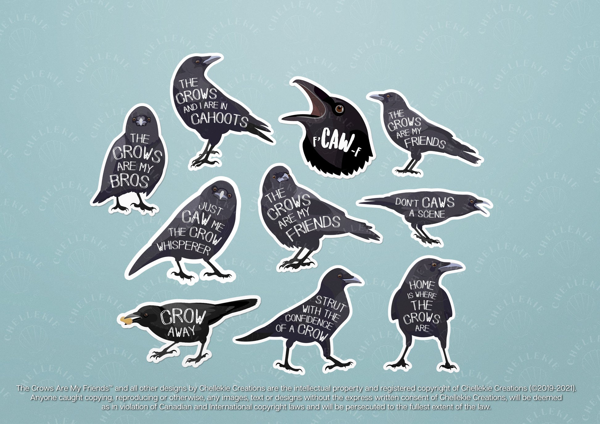 "Home Is Where The Crows Are" Vinyl Sticker - Chellekie Creations