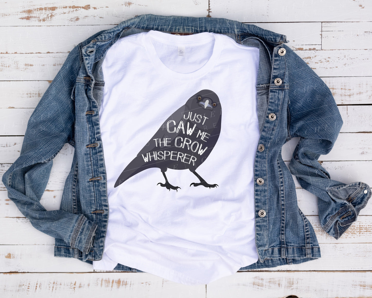 "Just Caw Me The Crow Whisperer" Crow Friend T-Shirt - Chellekie Creations