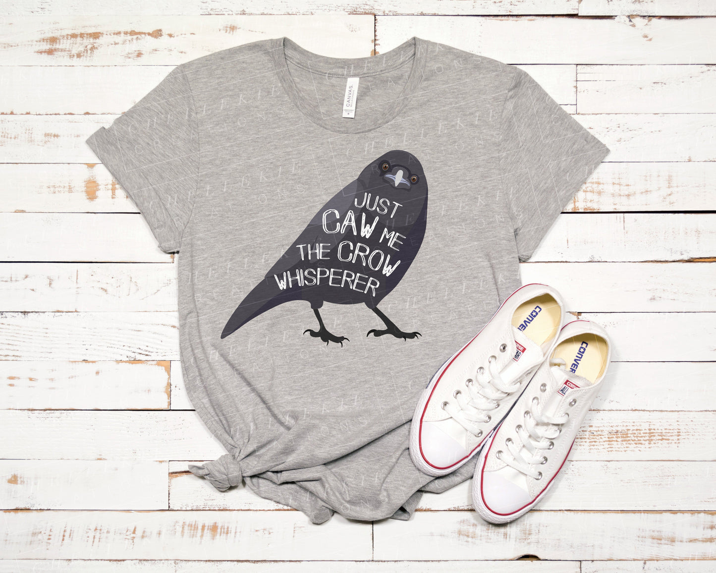 "Just Caw Me The Crow Whisperer" Crow Friend T-Shirt - Chellekie Creations