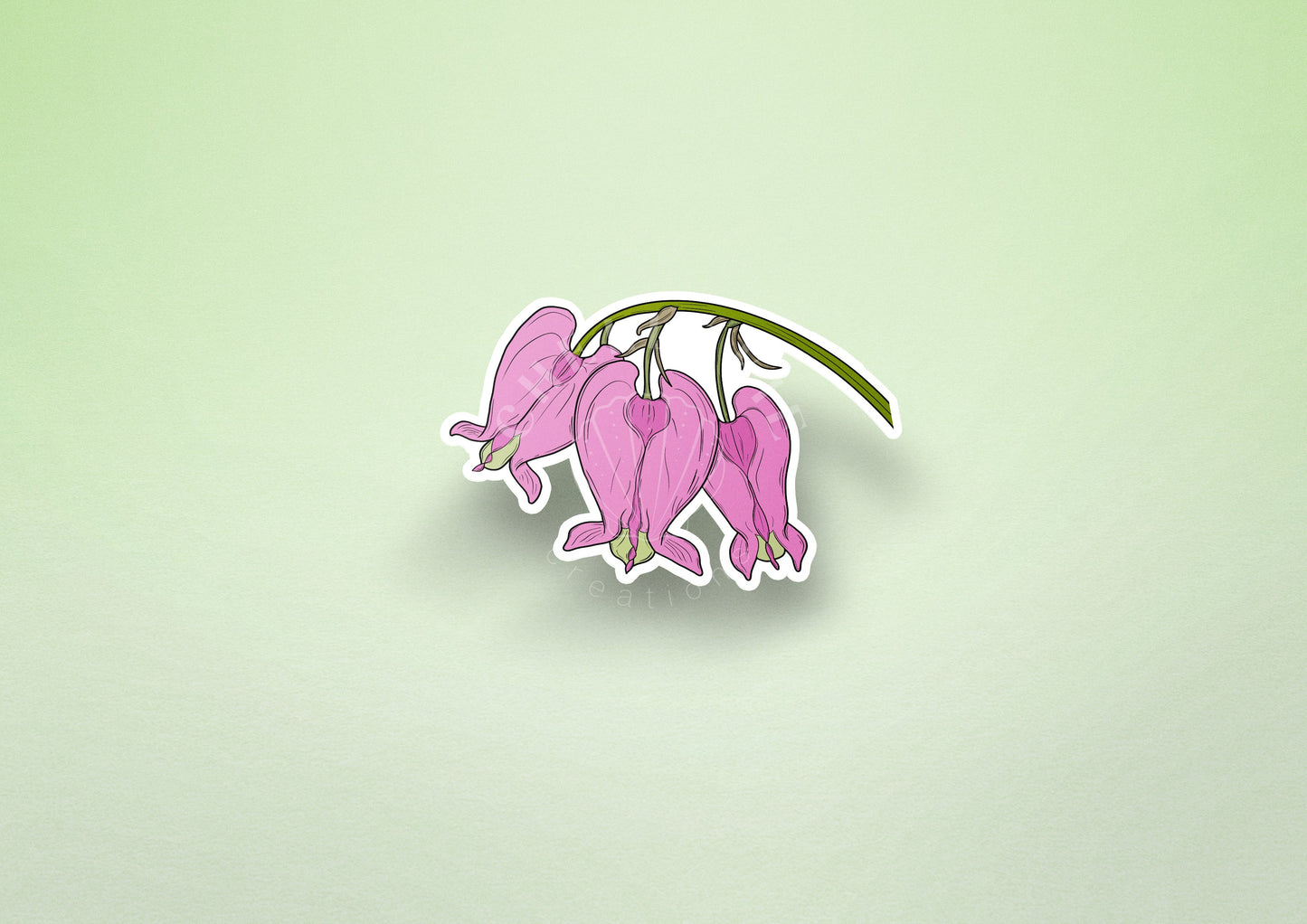 Pacific Bleeding Heart (Dicentra formosa) Vinyl Sticker - Chellekie Creations