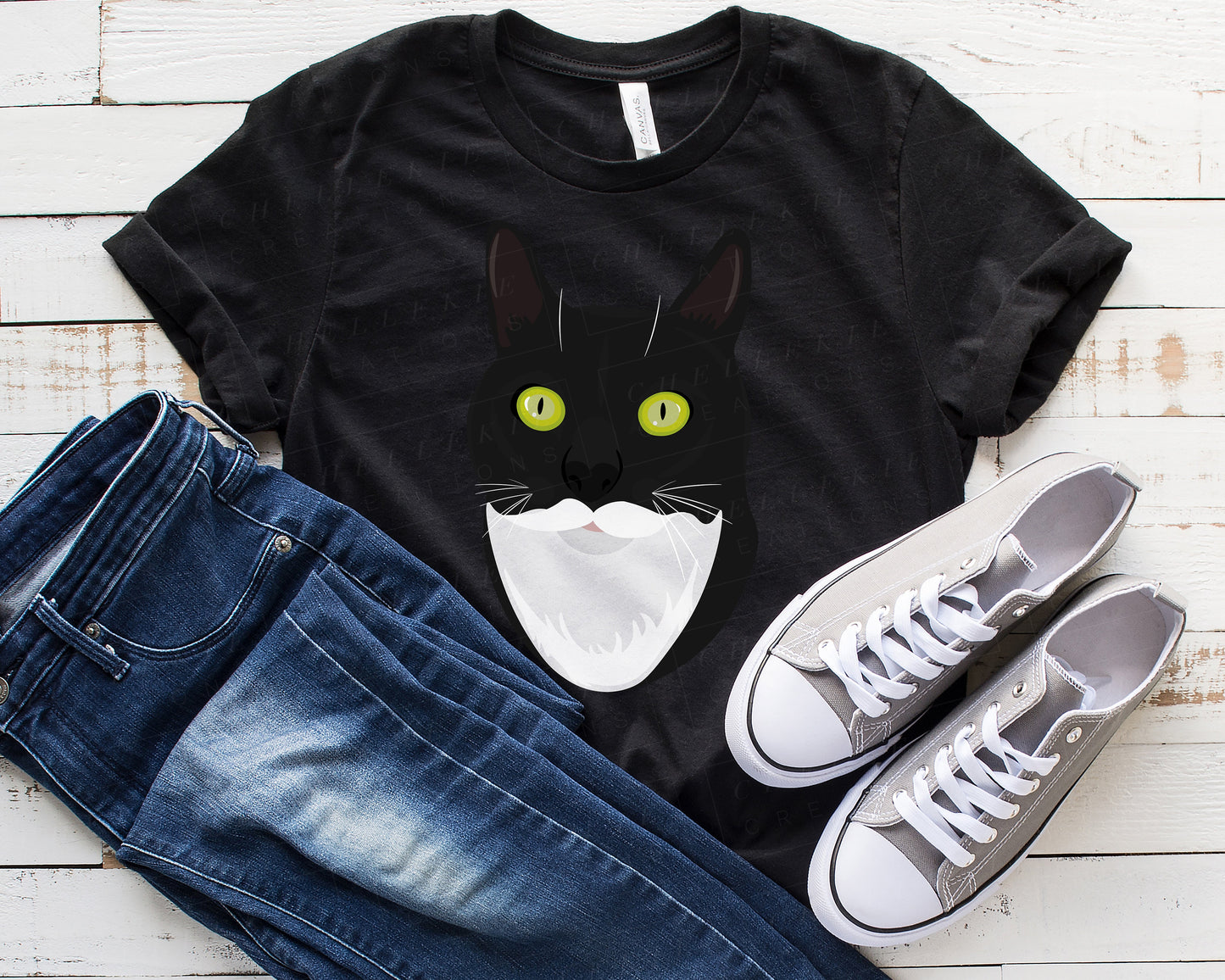 Tuxedo Cat T-Shirt - Chellekie Creations