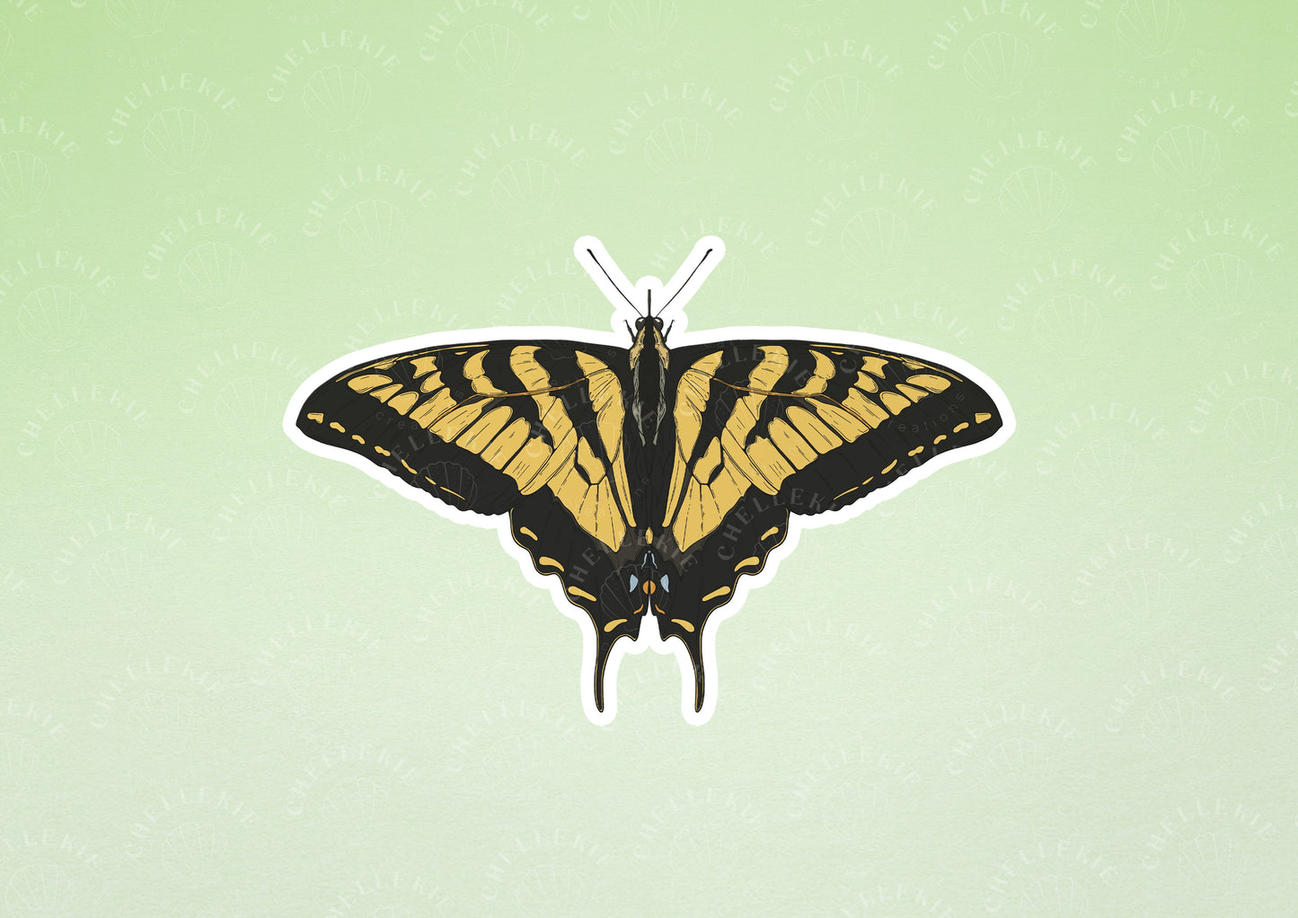 Western Tiger Swallowtail Butterfly Sticker - Chellekie Creations